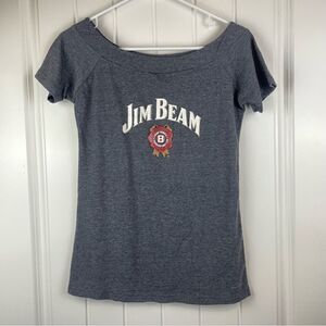 𝕁𝕚𝕞 𝔹𝕖𝕒𝕞 Boat Neck Graphic T-shirt (0377)